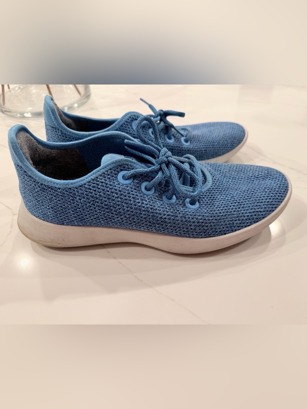 allbirds Sky Blue Knit Lace-Up Shoe